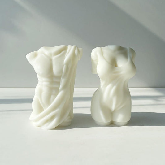 | Man Torso Candle | Woman Body Candle |